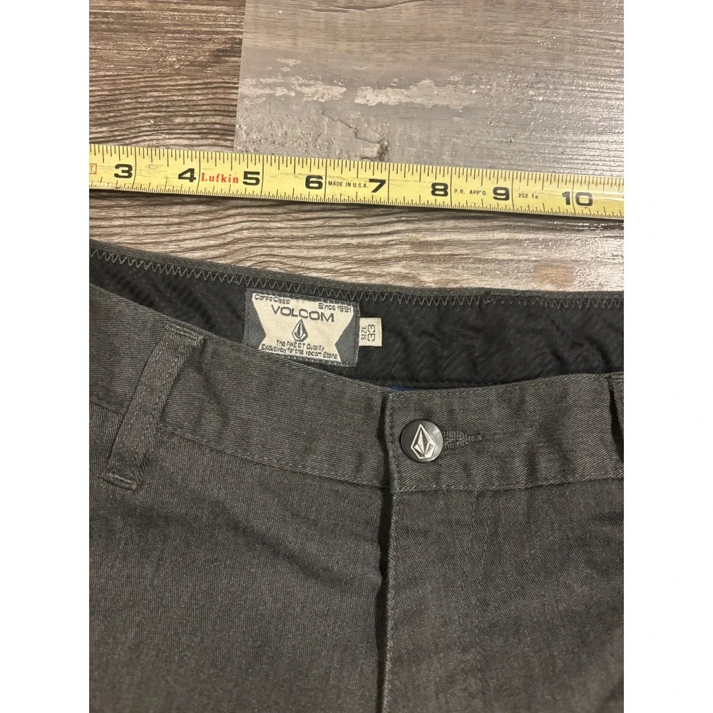 Volcom Chino Shorts 33 Dark Gray Charcoal Casual Skate Excellent